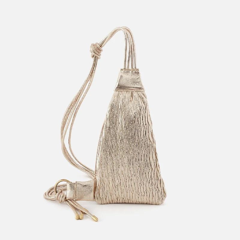 Bodhi Sling In Soft Pleated Leather - Gold