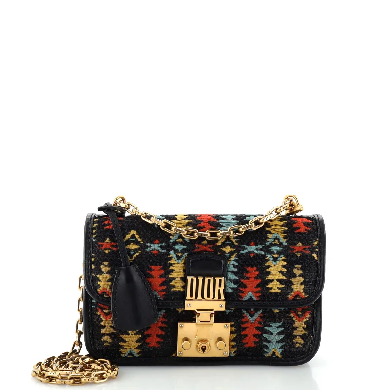 Dioraddict Flap Bag Embroidered Canvas Small