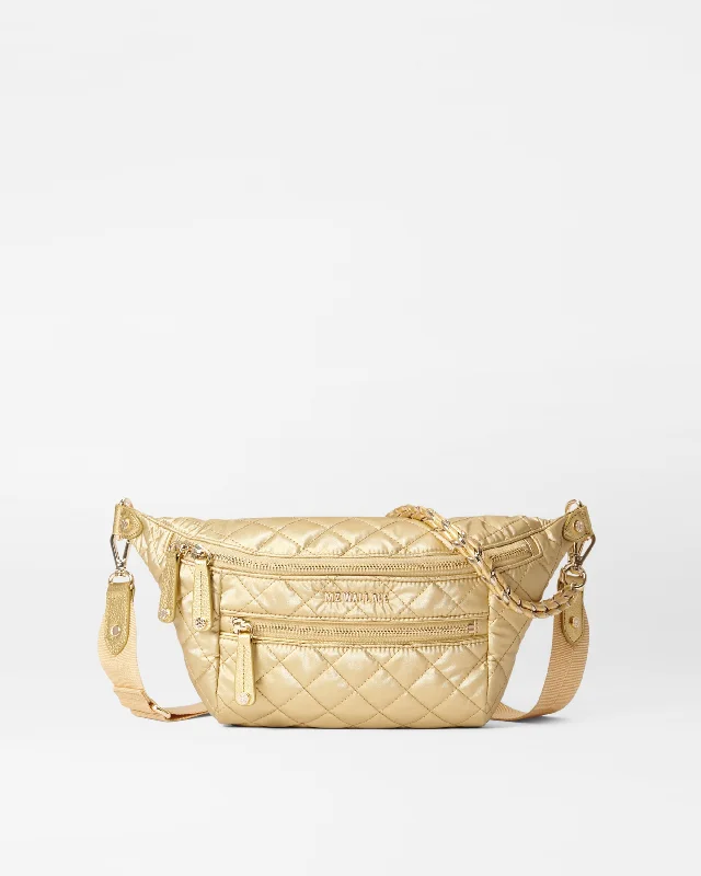 Light Gold Pearl Metallic Small Crosby Crossbody Sling